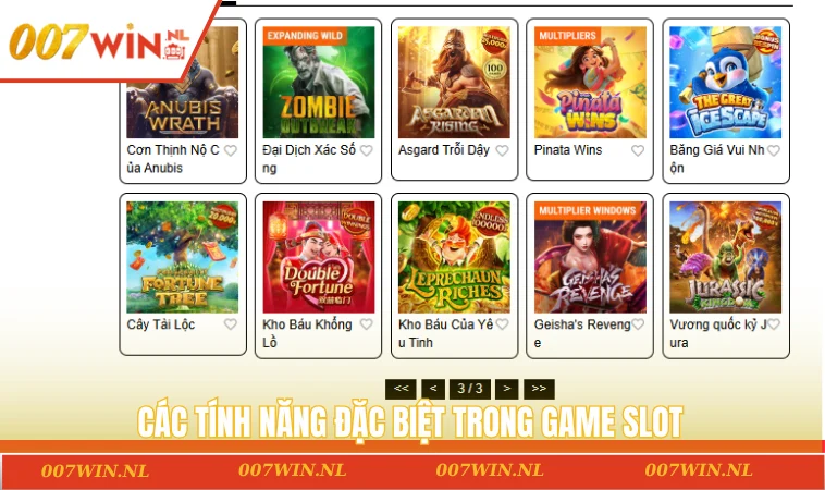 Nổ Hũ 007WIN 2 Các tính năng đặc biệt trong game slot