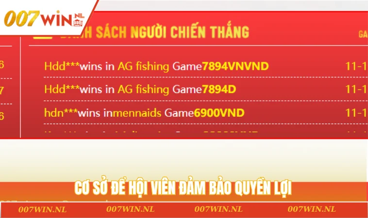 Điều khoản và điều kiện 007WIN 2 Cơ sở để hội viên đảm bảo quyền lợi sở để hội viên đảm bảo quyền lợi