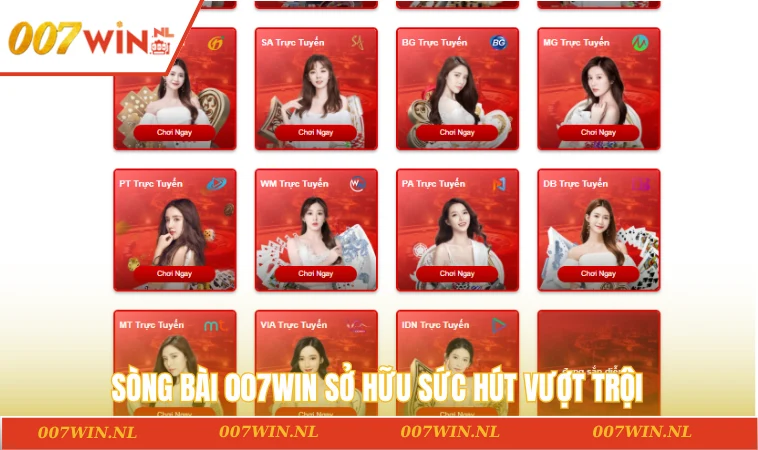 Sòng bài 007WIN sở hữu sức hút vượt trội