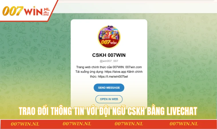 Trao đổi thông tin với đội ngũ CSKH bằng livechat